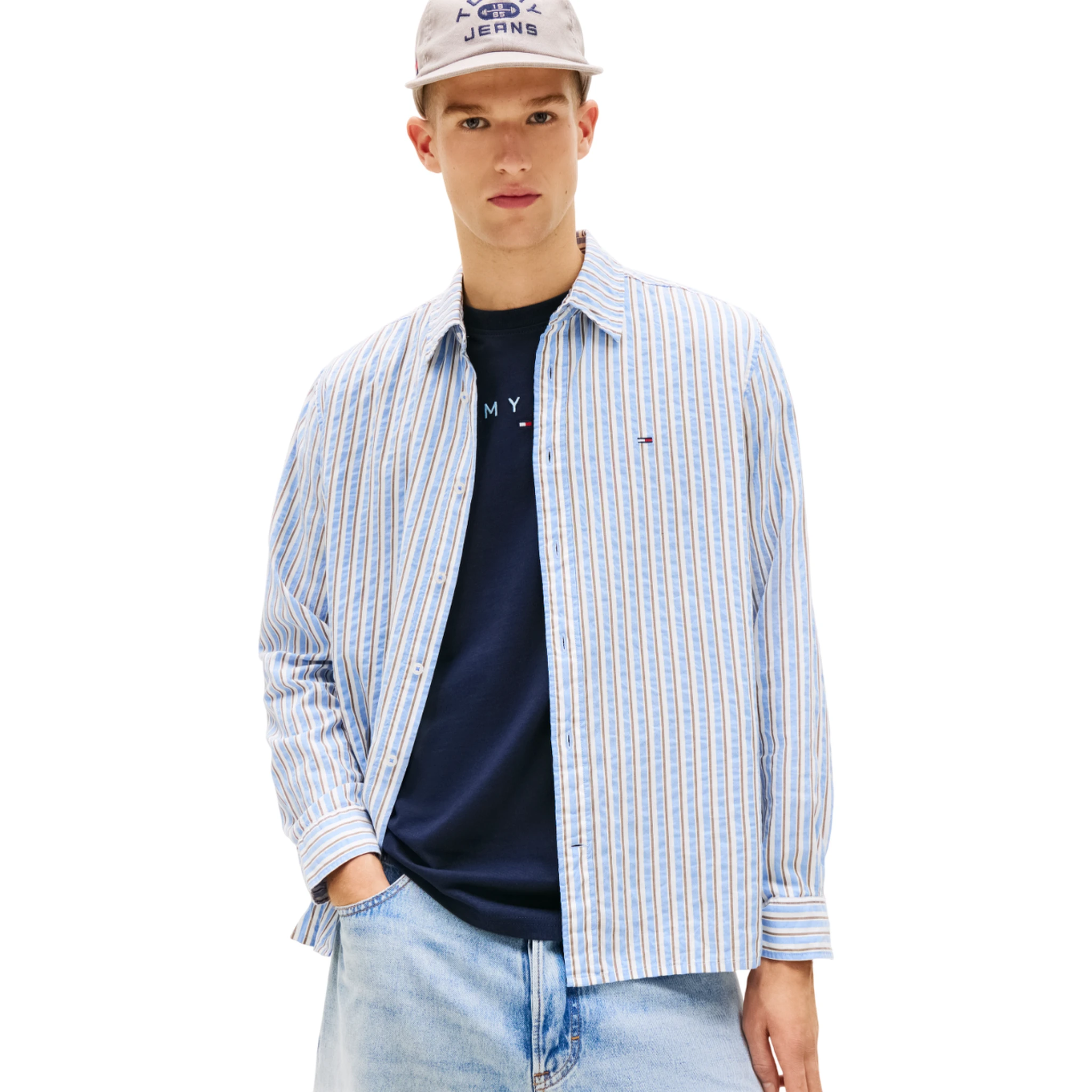 TOMMY JEANS  Shirts Clear Blue