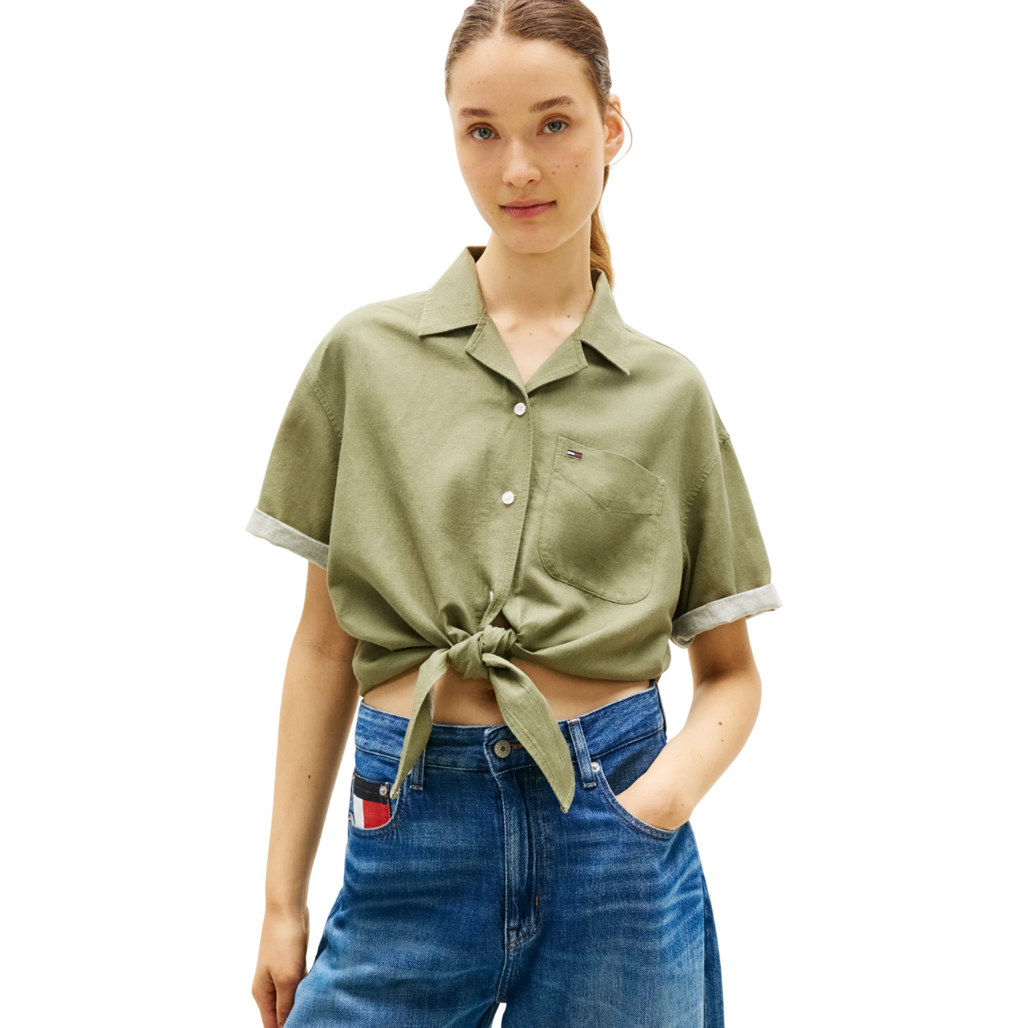 TOMMY JEANS Shirts Green