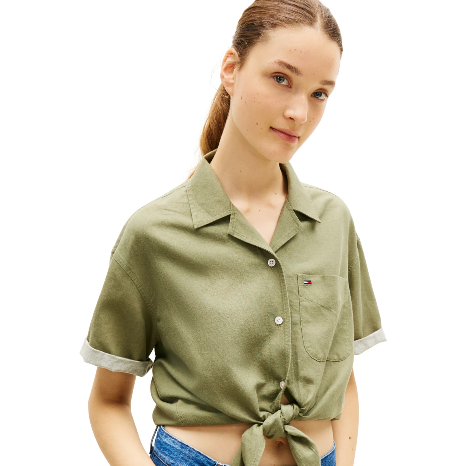 TOMMY JEANS Shirts Green