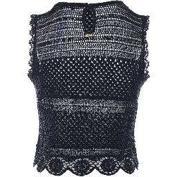 طقم ملابس علوية أسود مكون من قطعتين