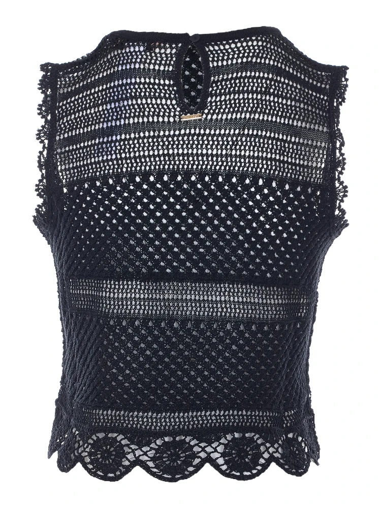 طقم ملابس علوية أسود مكون من قطعتين alternative