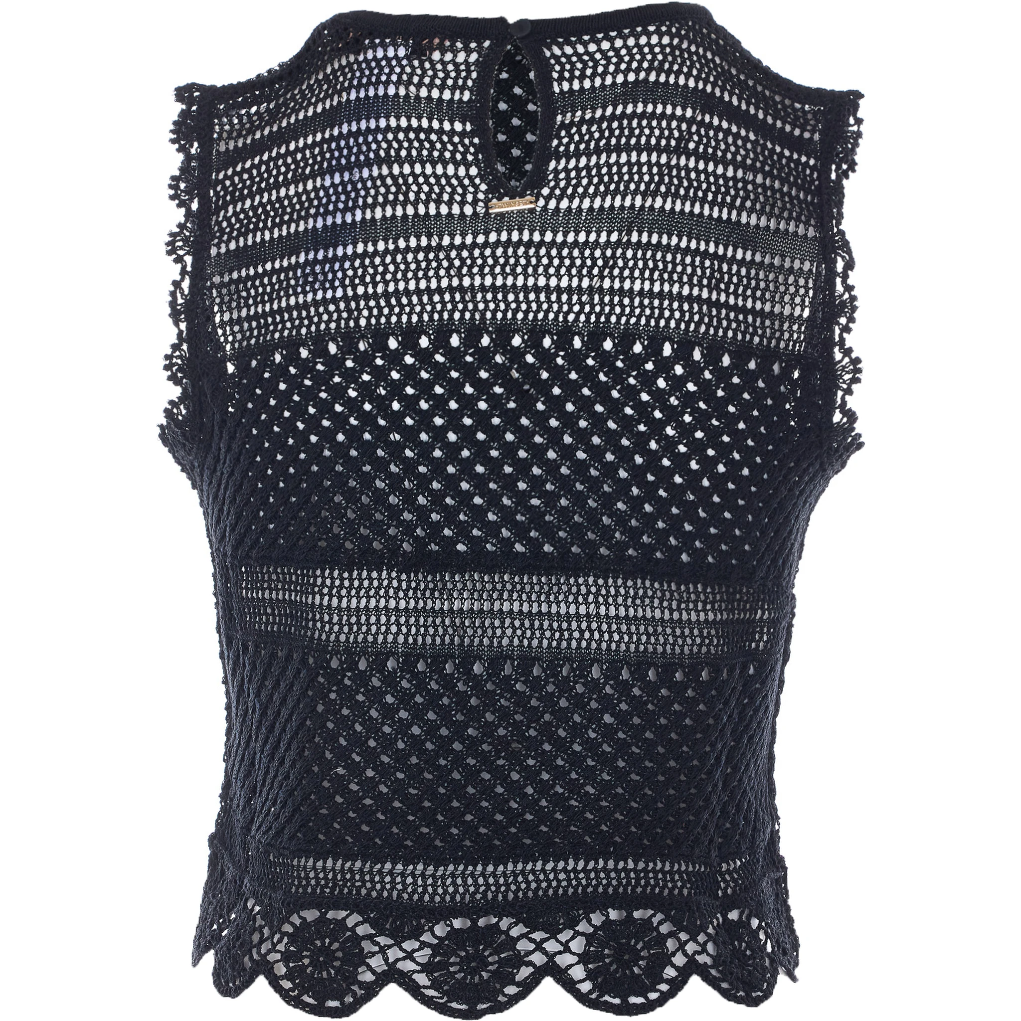 طقم ملابس علوية أسود مكون من قطعتين