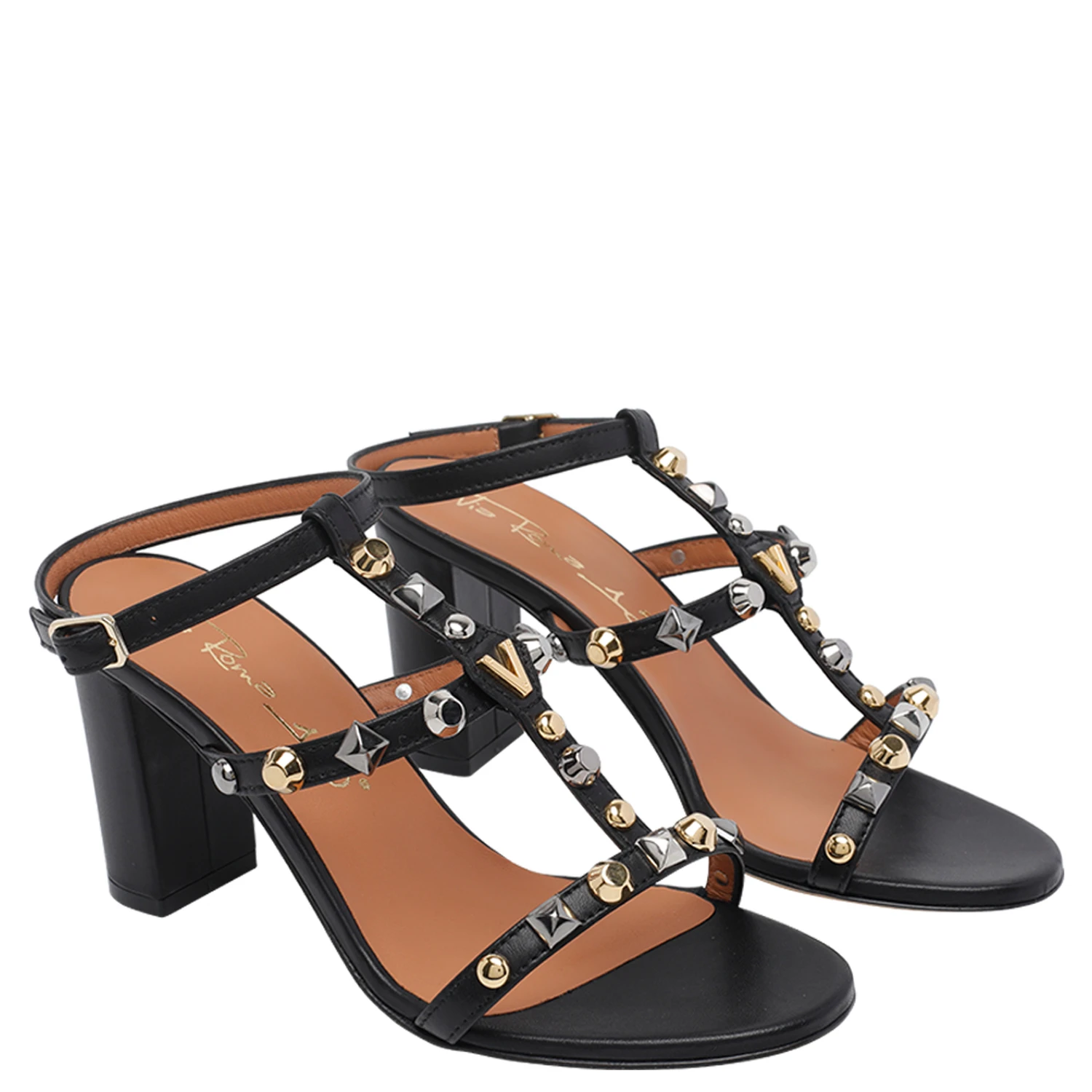 Via Roma 15 Sandals Black