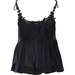 طقم ملابس علوية أسود مكون من قطعتين