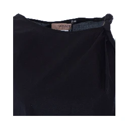 طقم ملابس علوية أسود مكون من قطعتين