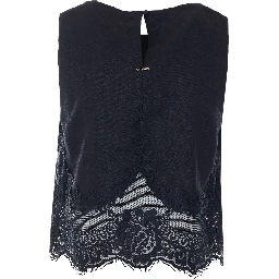 طقم ملابس علوية أسود مكون من قطعتين