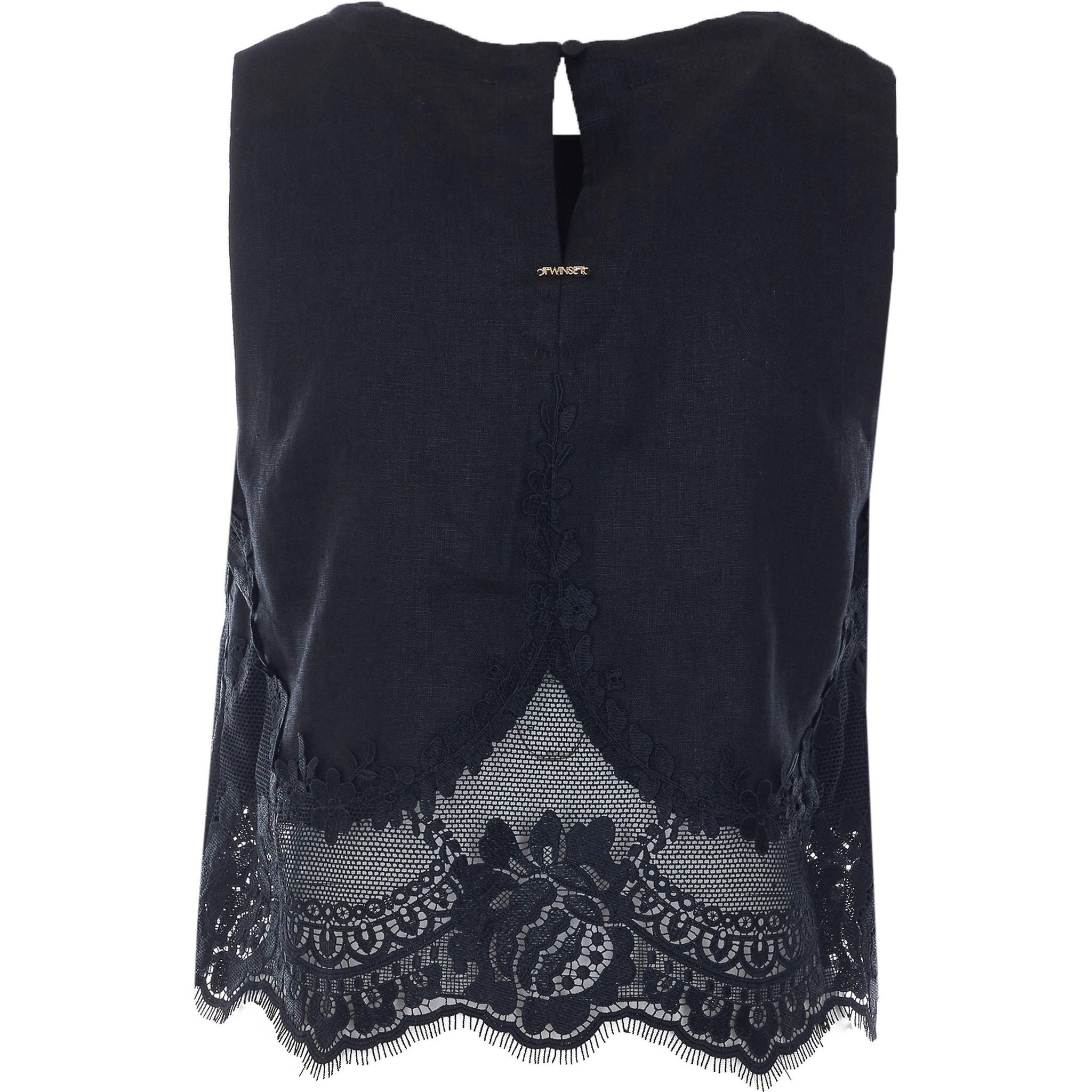 طقم ملابس علوية أسود مكون من قطعتين