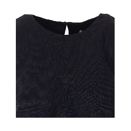 طقم ملابس علوية أسود مكون من قطعتين