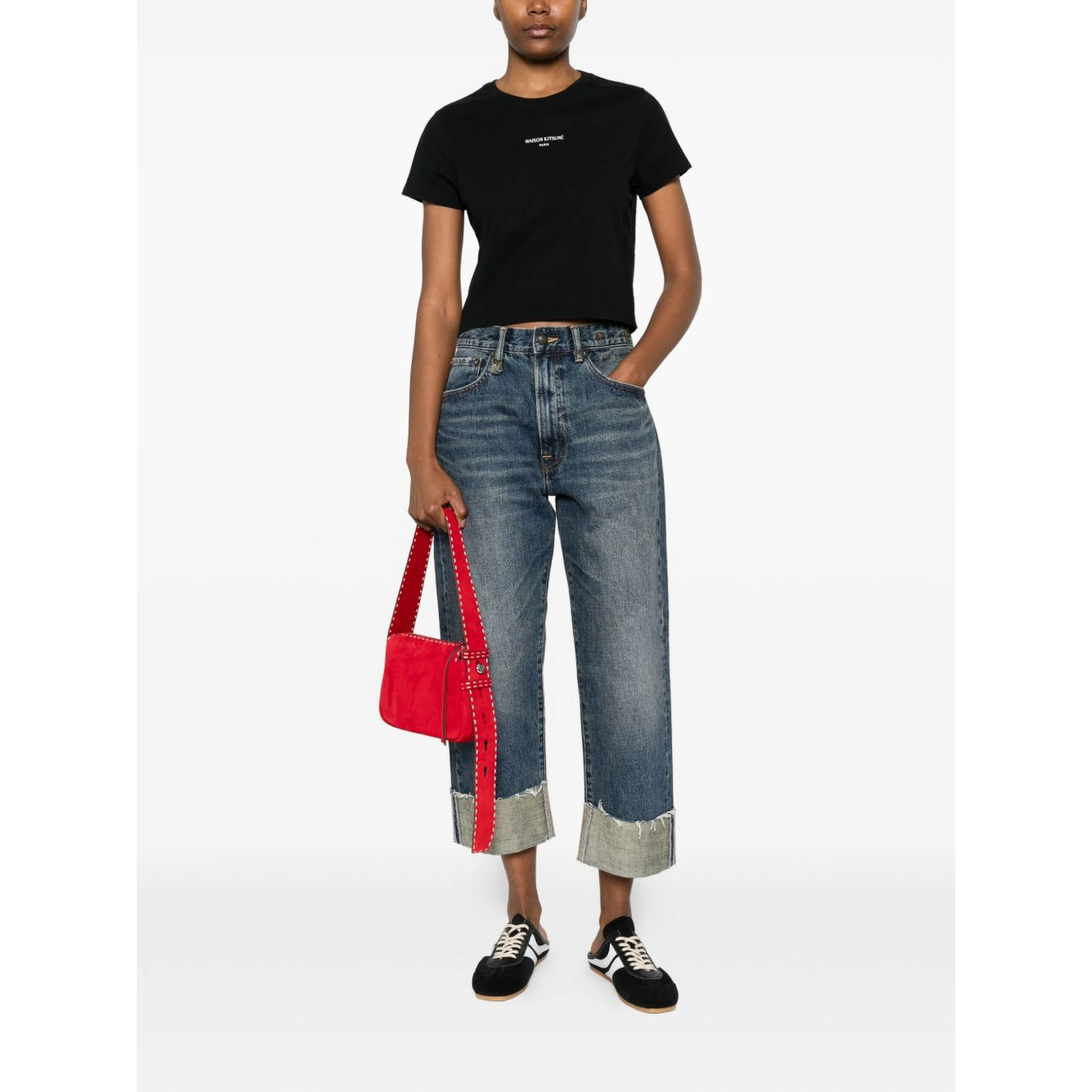 MAISON KITSUNE' T-shirts and Polos Black