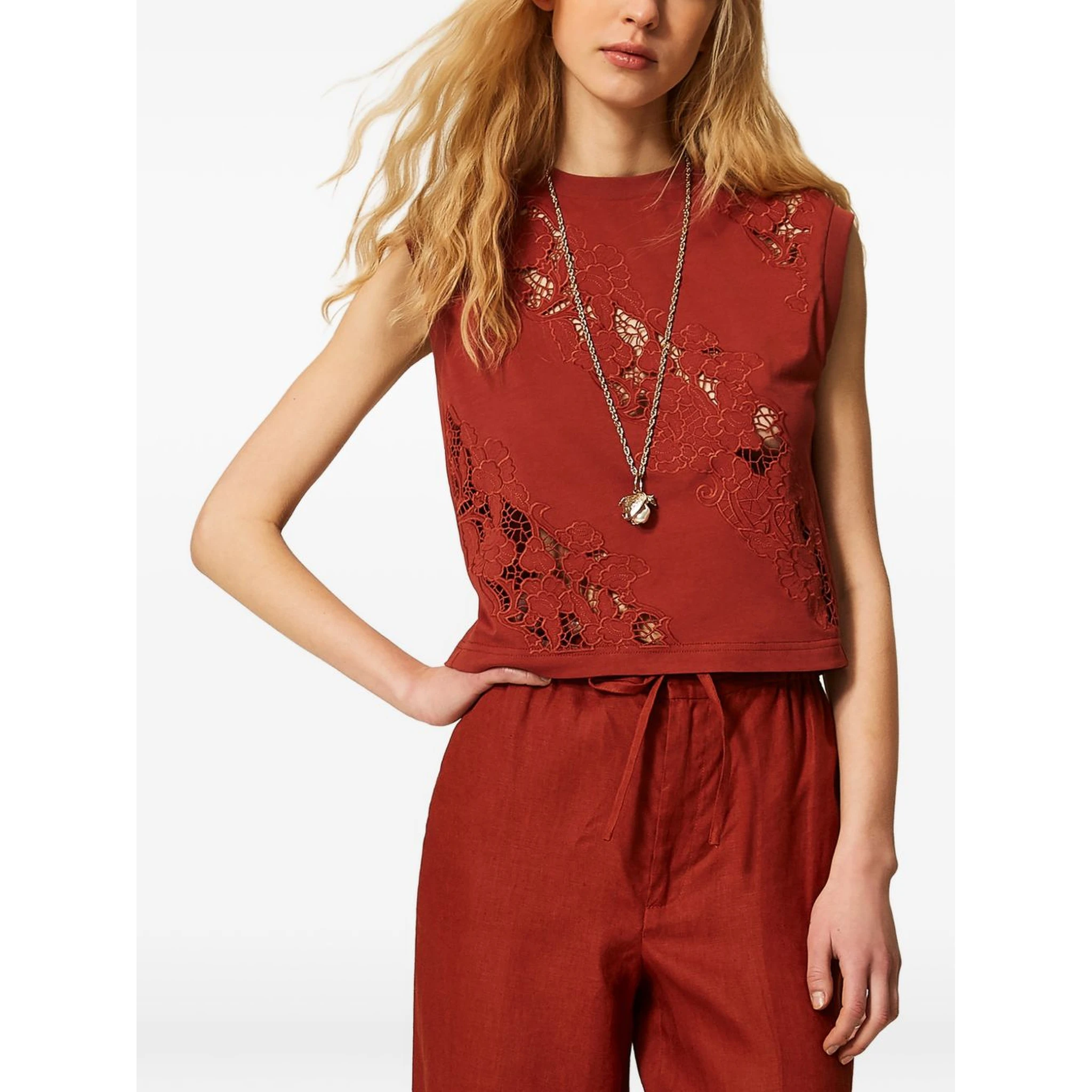 Twin-set T-shirts and Polos Brown