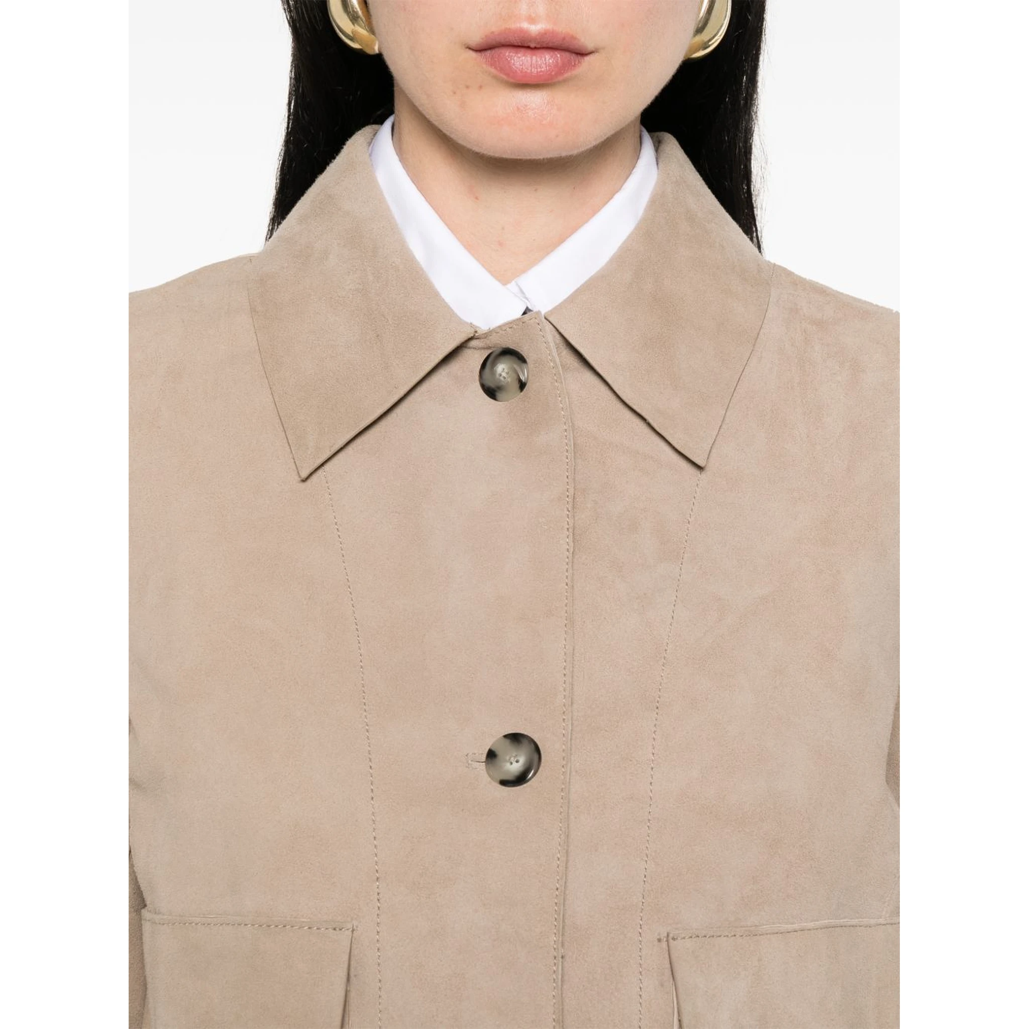 THE JACK AND JACKIE LEATHERS Jackets Beige