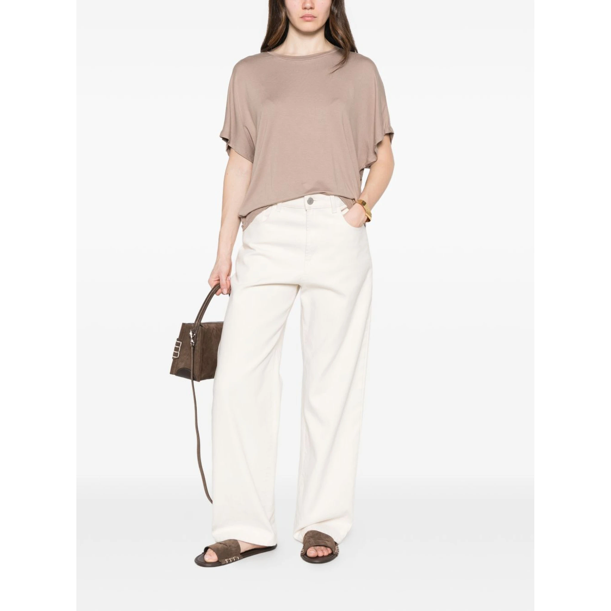 Majestic Filatures T-shirts and Polos Brown