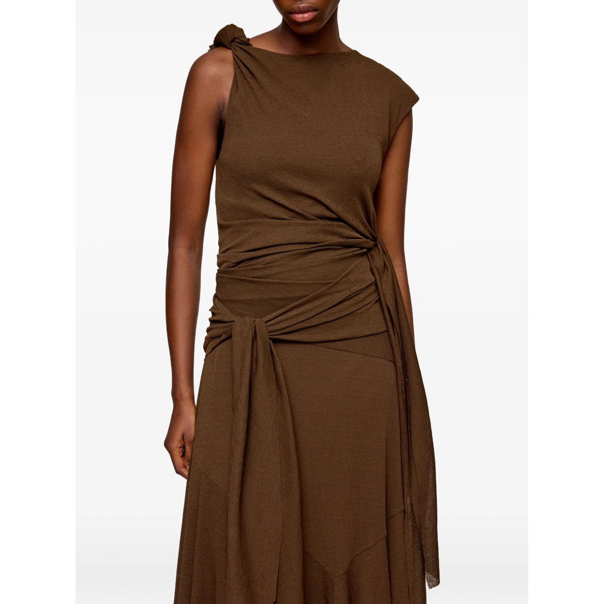 فساتين غاني بنية اللون