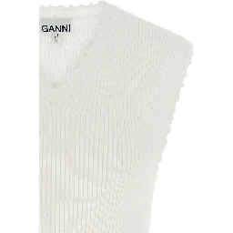 GANNI Top Ivory