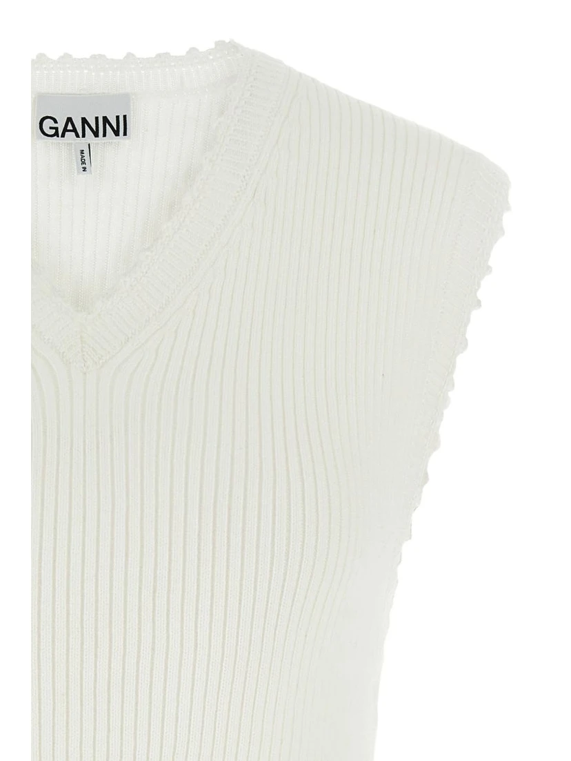 GANNI Top Ivory