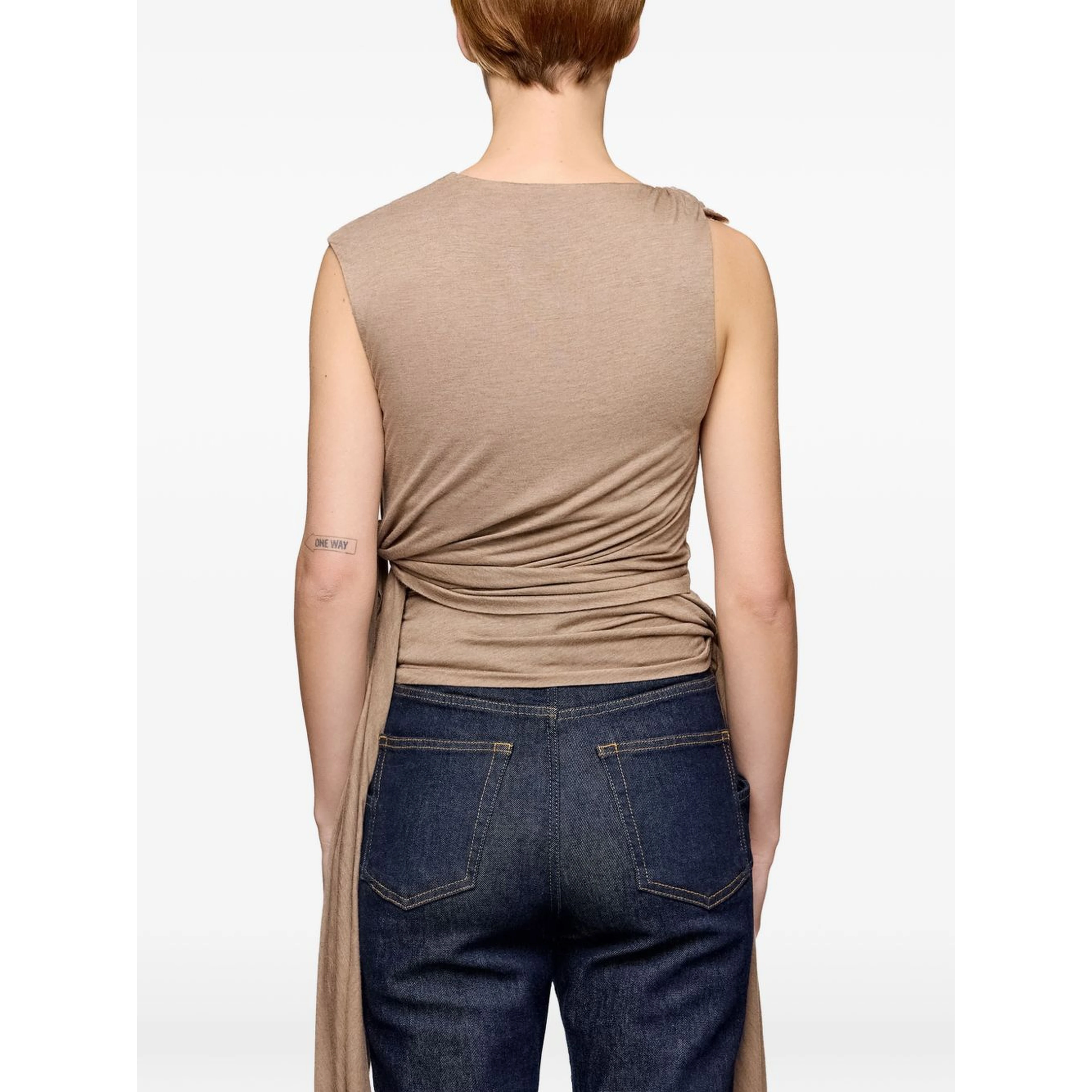 GANNI Top Beige