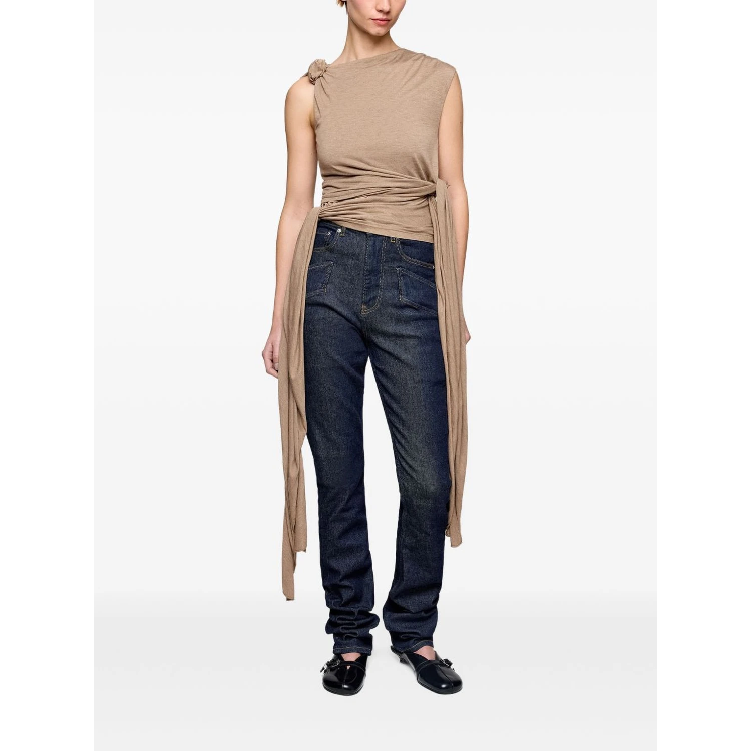 GANNI Top Beige