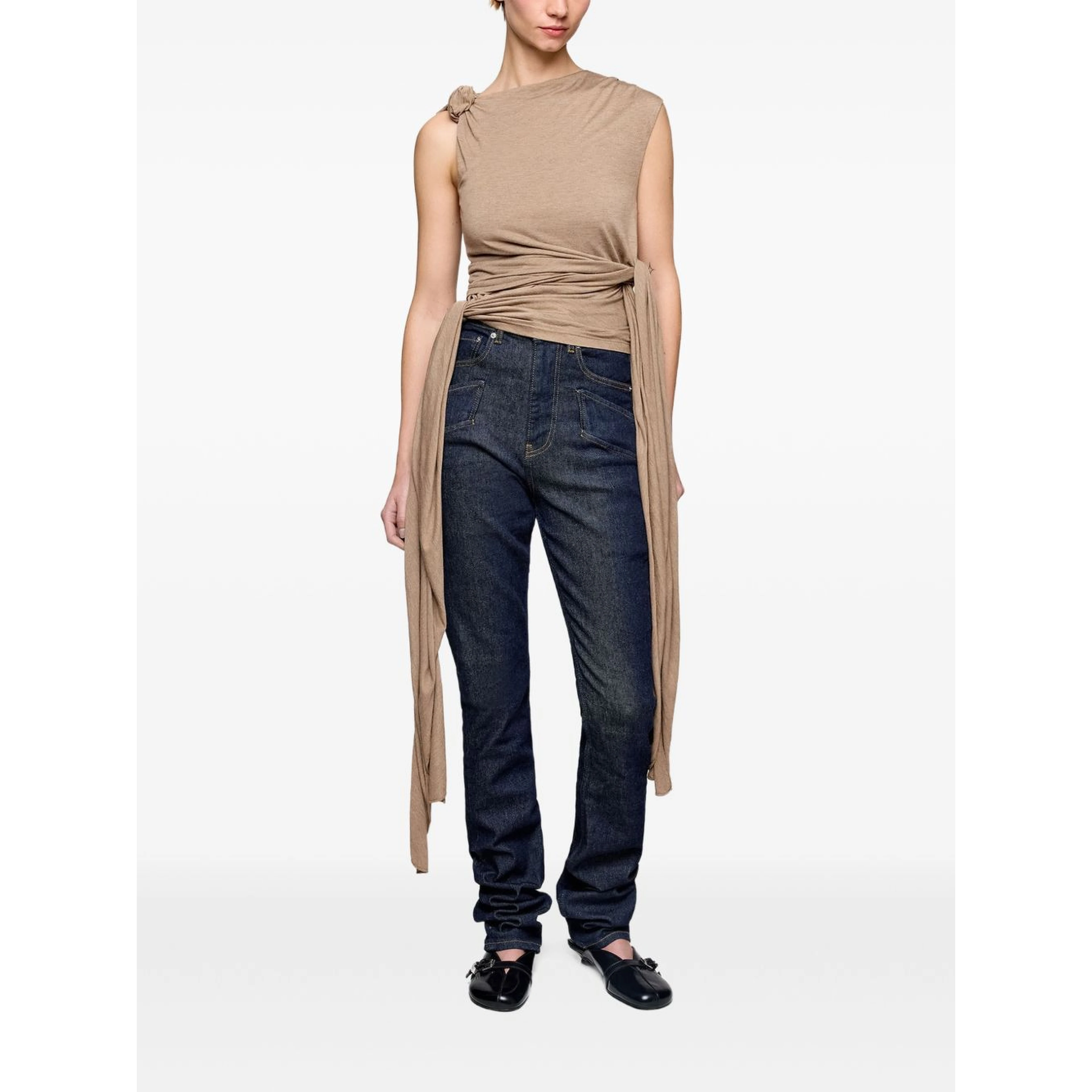 GANNI Top Beige