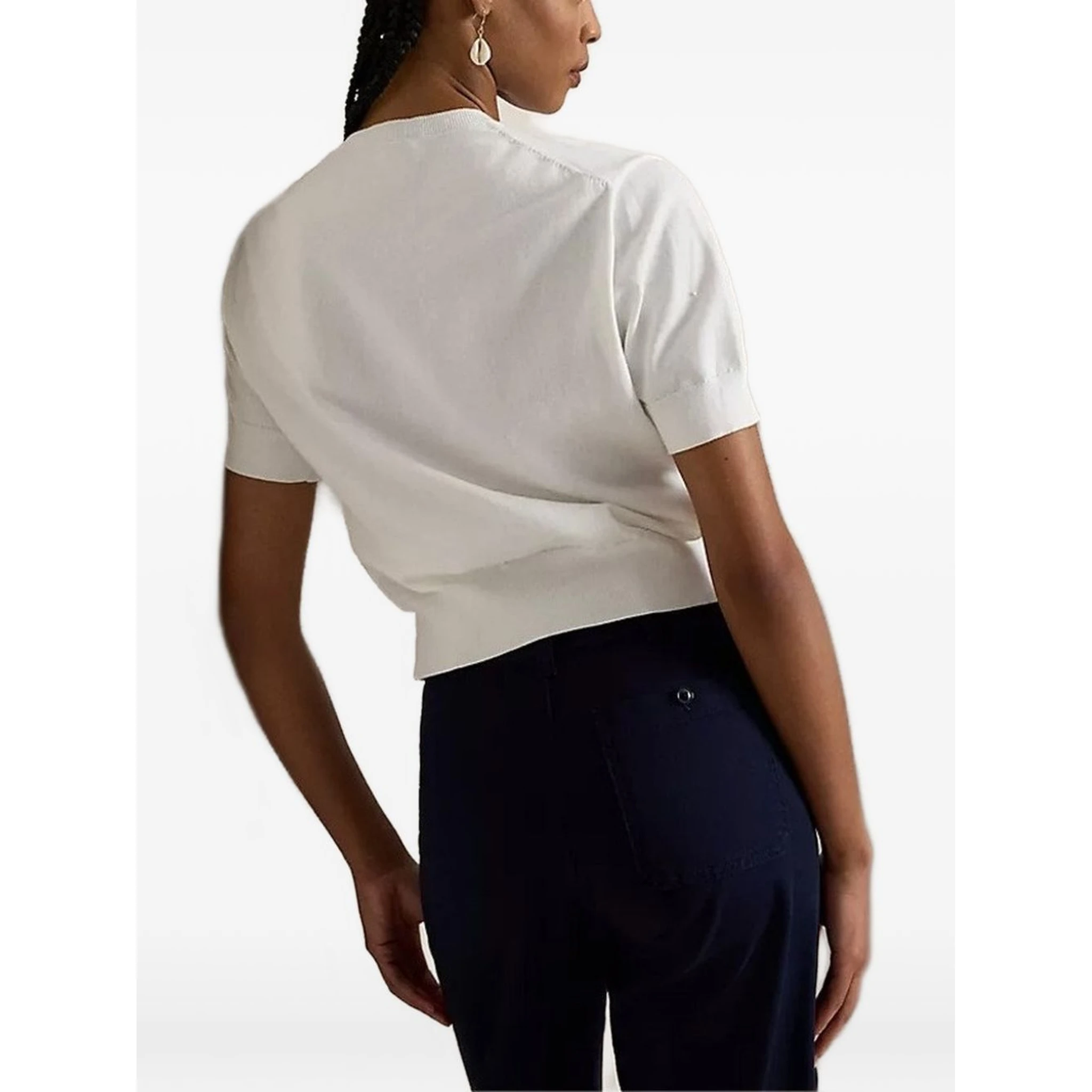 كنزات بولو رالف لورين بيضاء