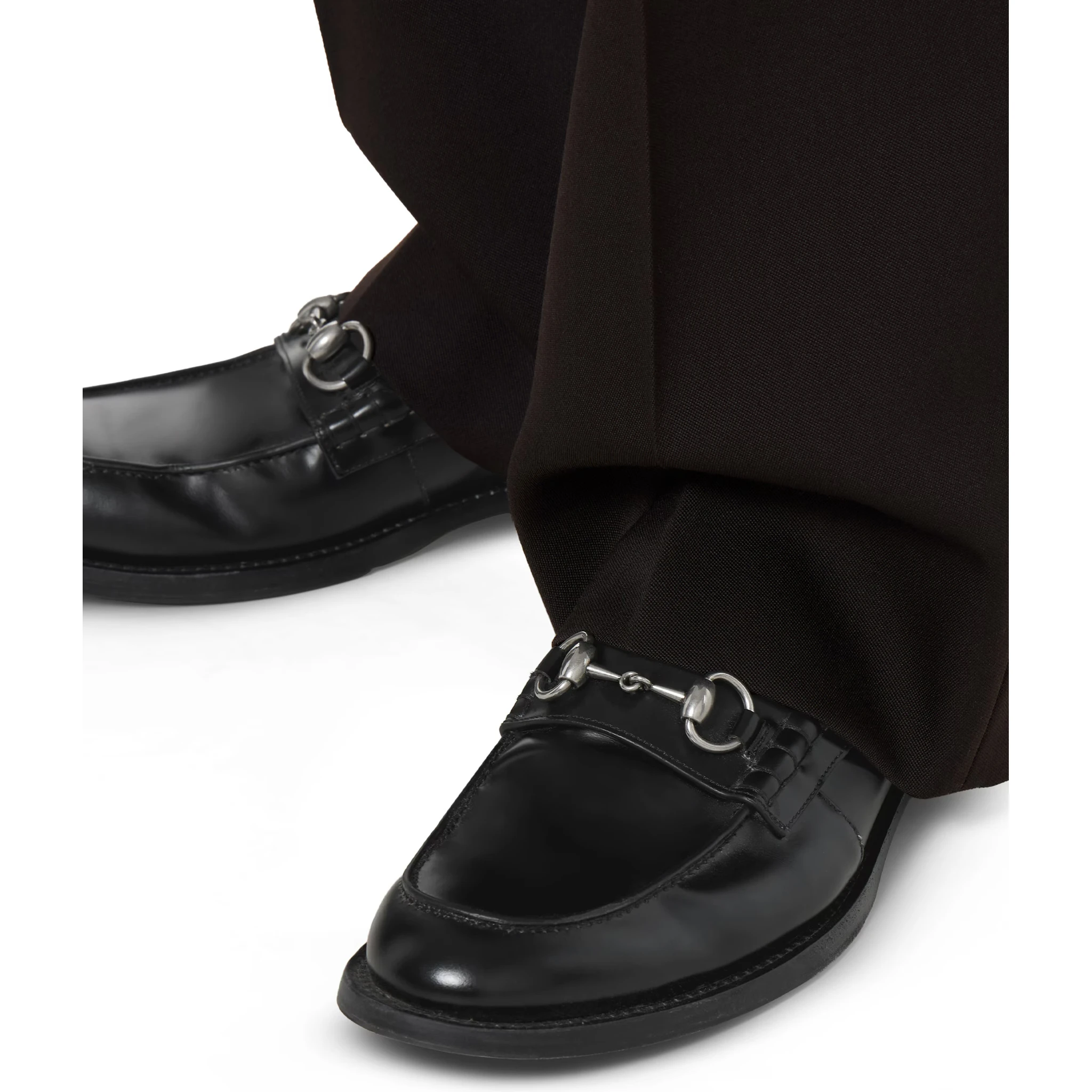 حذاء غوتشي مسطح أسود