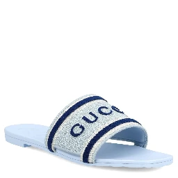 Gucci Sandals Clear Blue