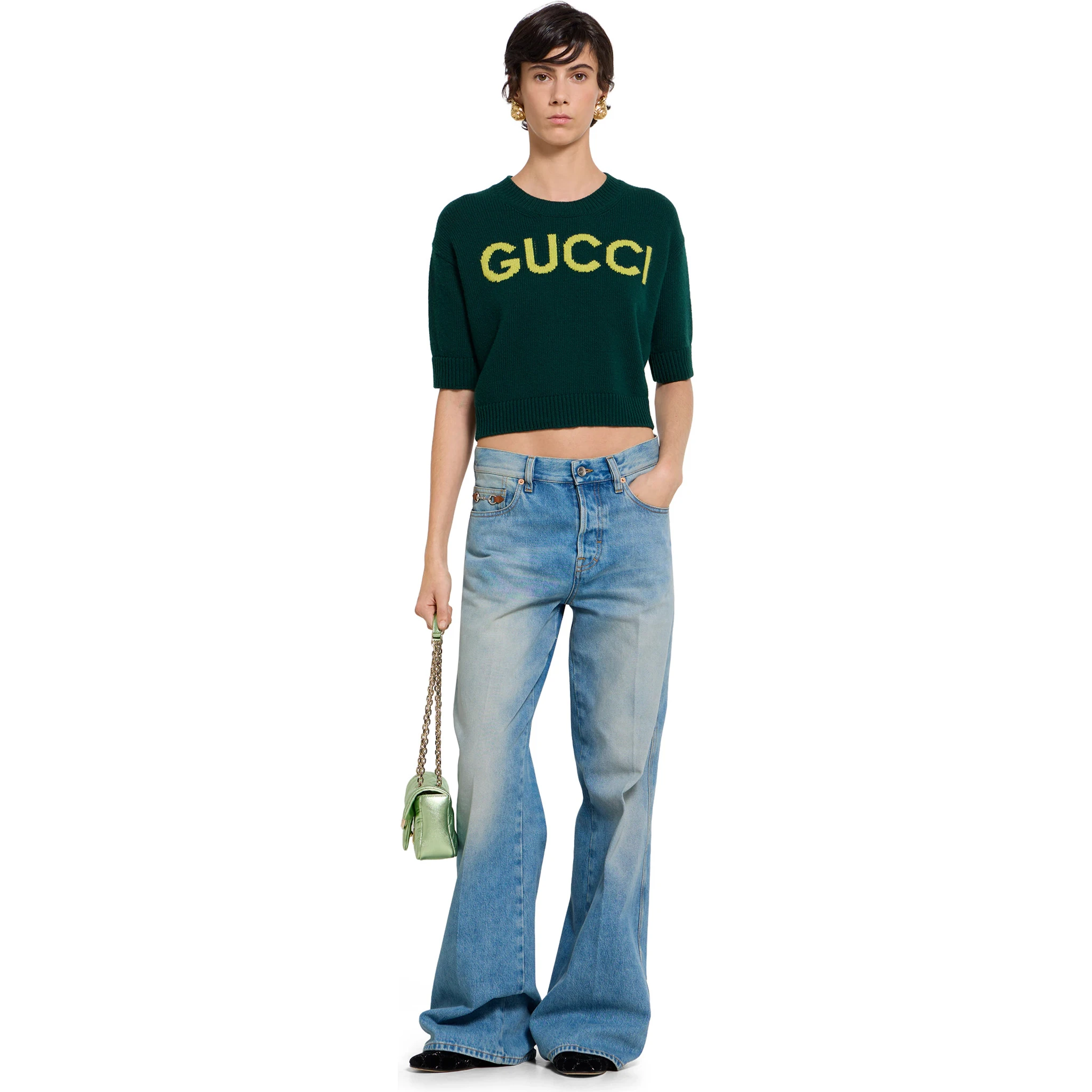 قمصان غوتشي خضراء