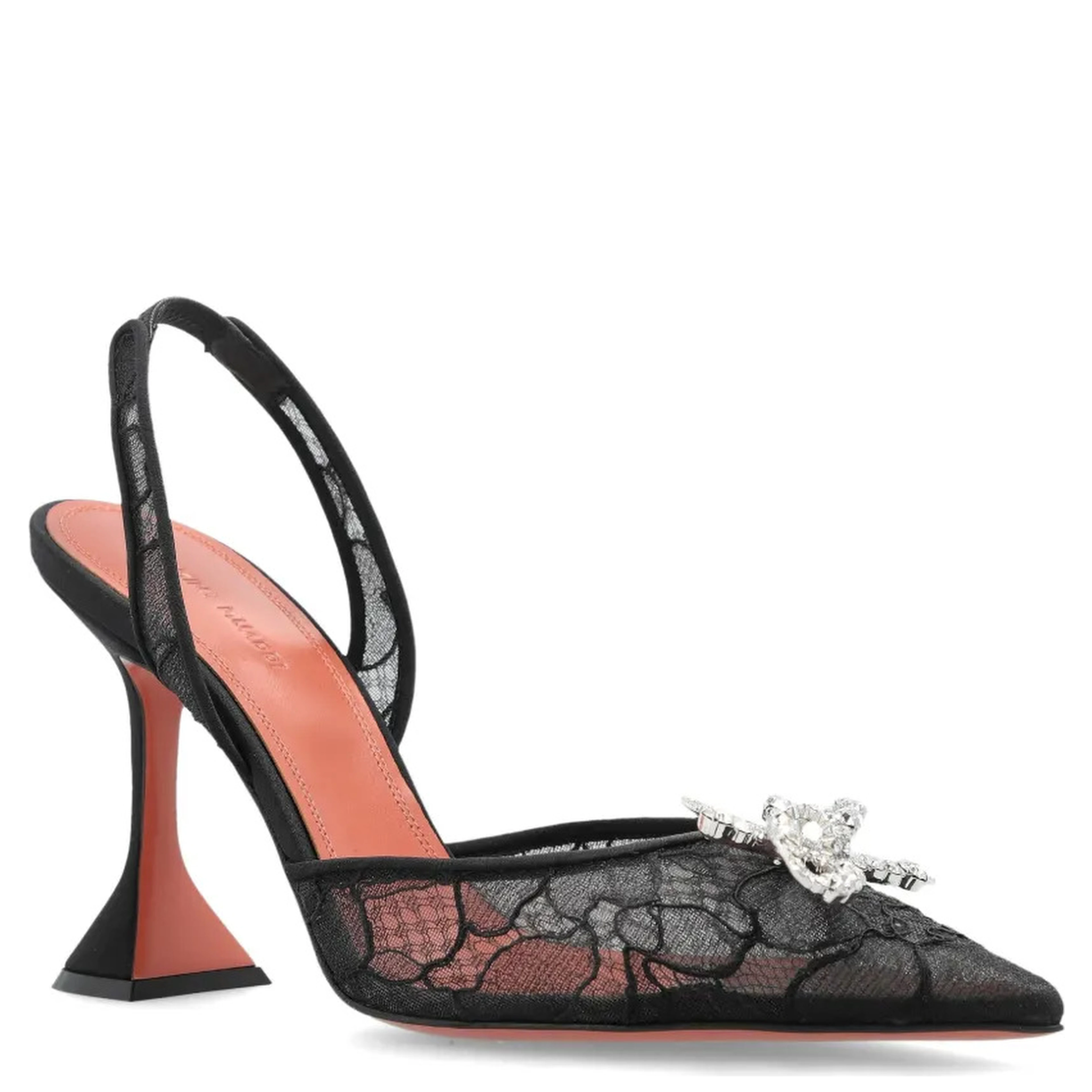Amina Muaddi With Heel Black