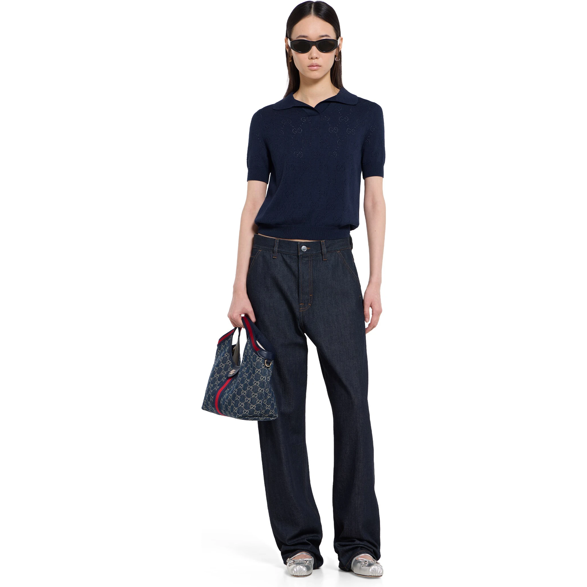 قمصان غوتشي زرقاء