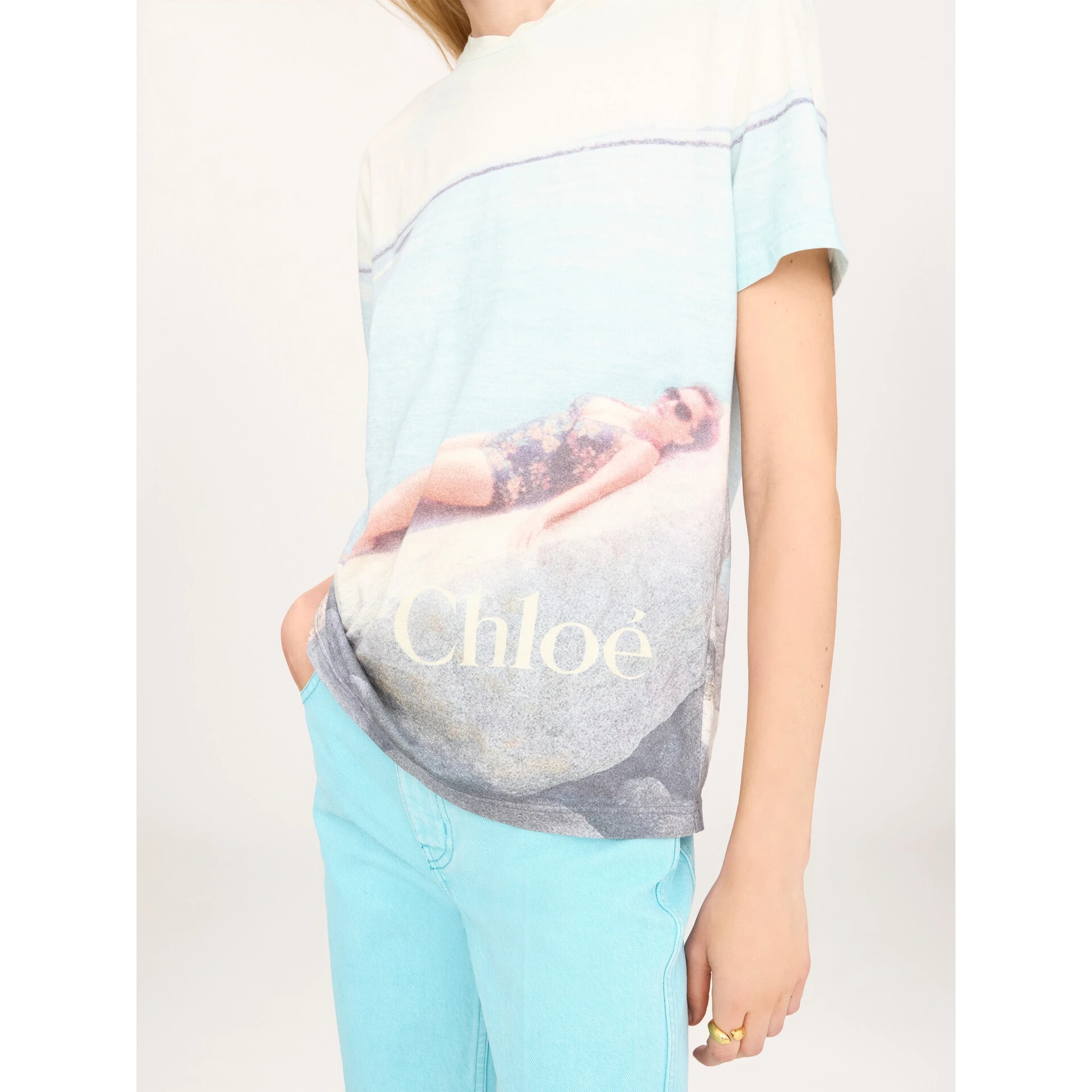 تيشيرتات وبولو من كلوي، لون أزرق شفاف