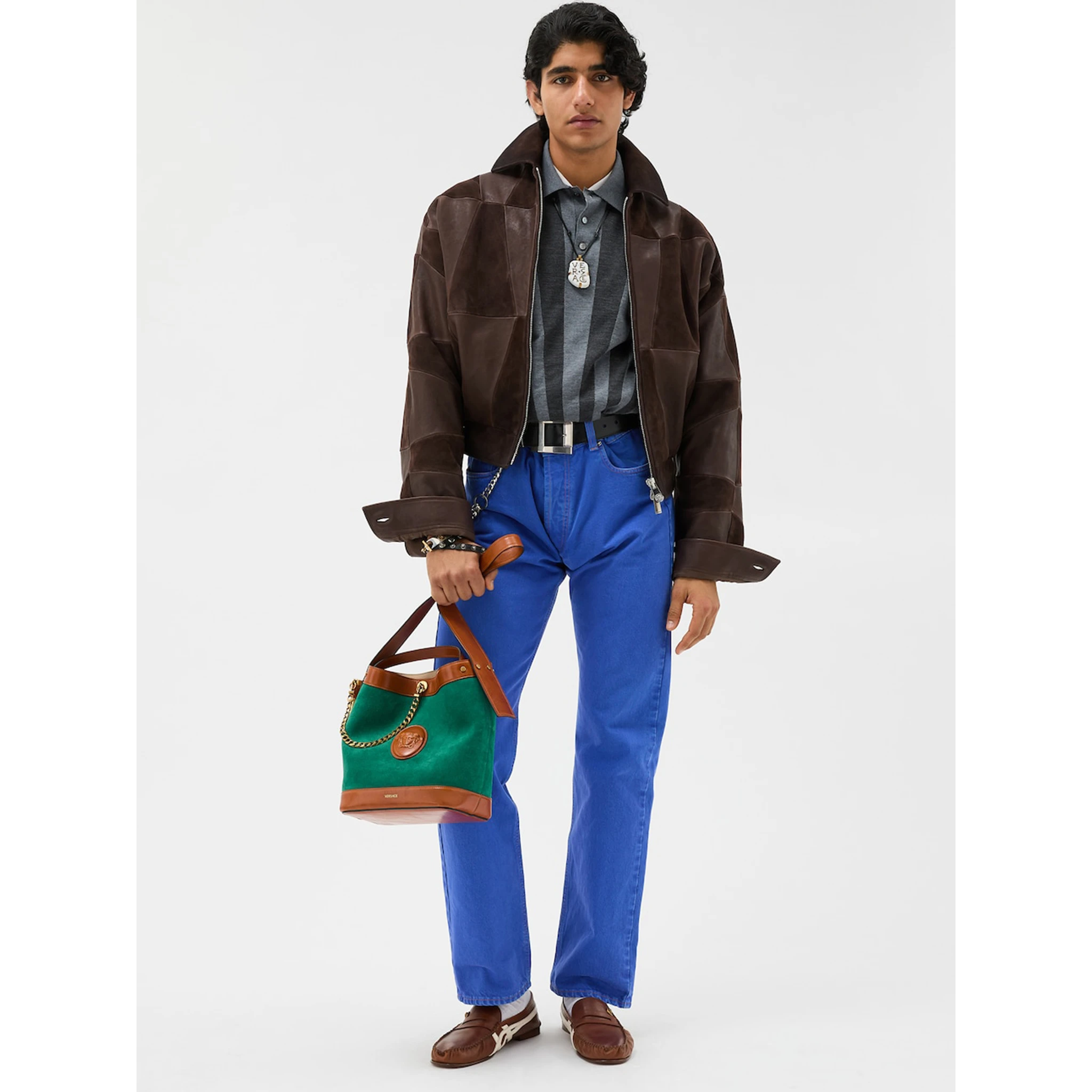 جينز فيرساتشي أزرق