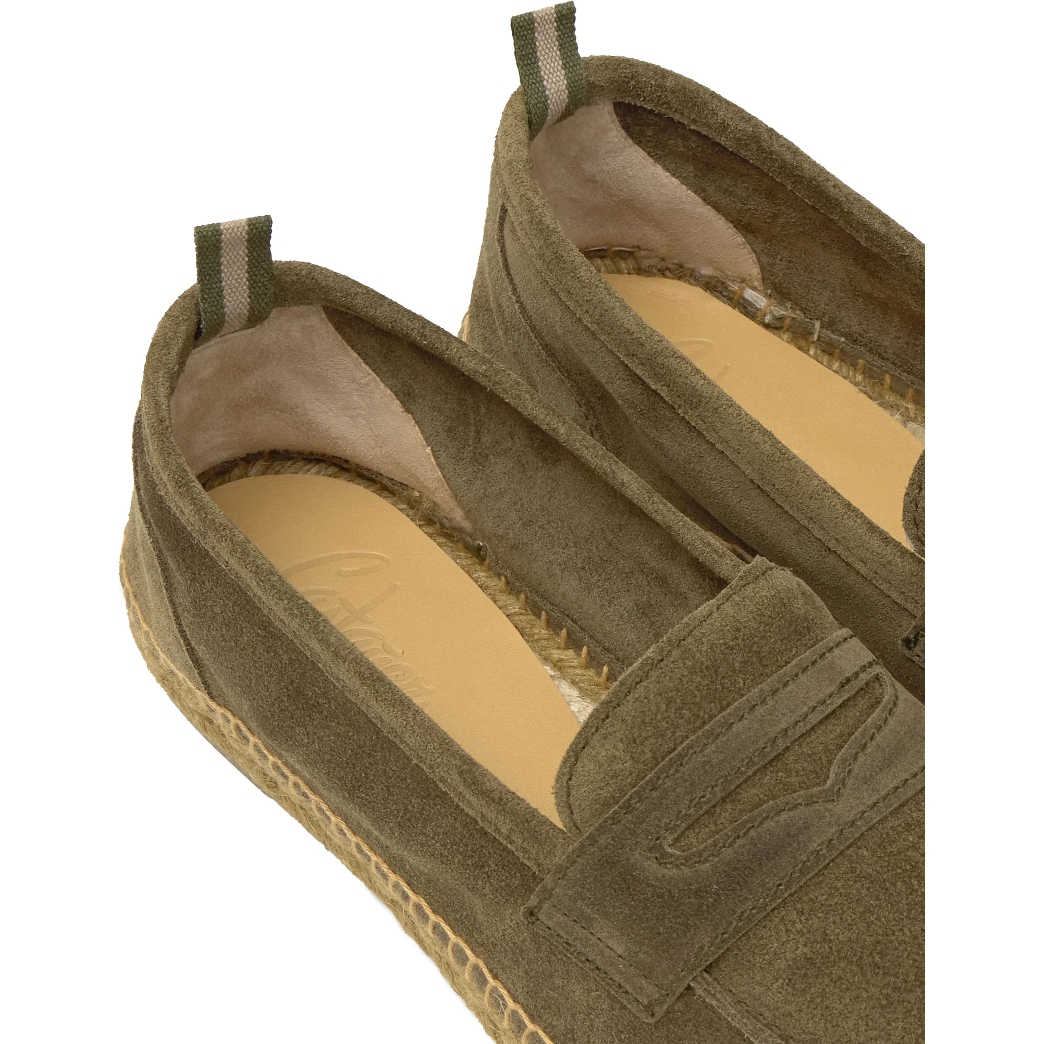 حذاء مسطح من كاستانير، أخضر