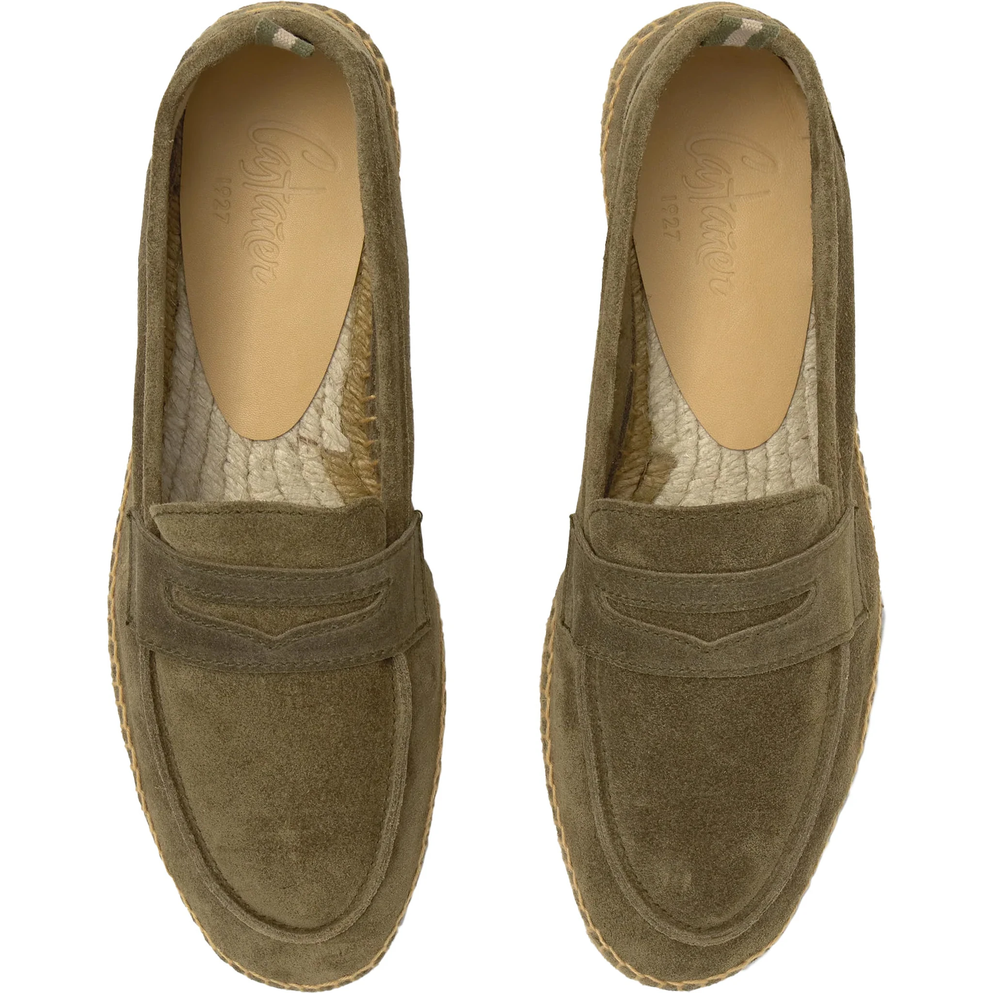 حذاء مسطح من كاستانير، أخضر