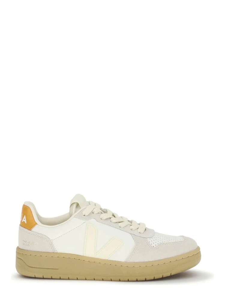 White Calf Leather Bos Taurus Low Top Sneakers