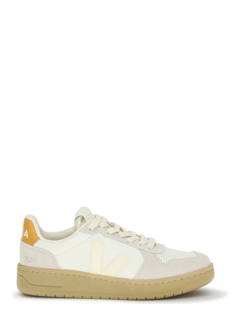 White Calf Leather Bos Taurus Low Top Sneakers