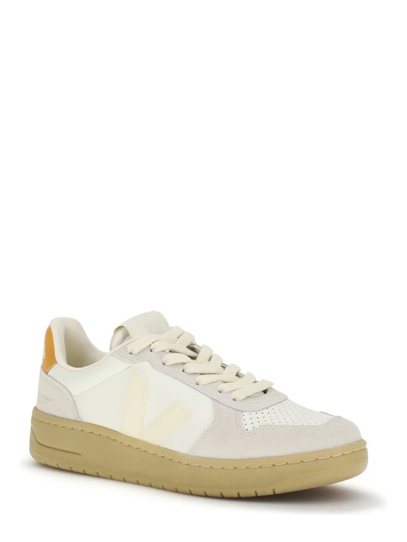 White Calf Leather Bos Taurus Low Top Sneakers