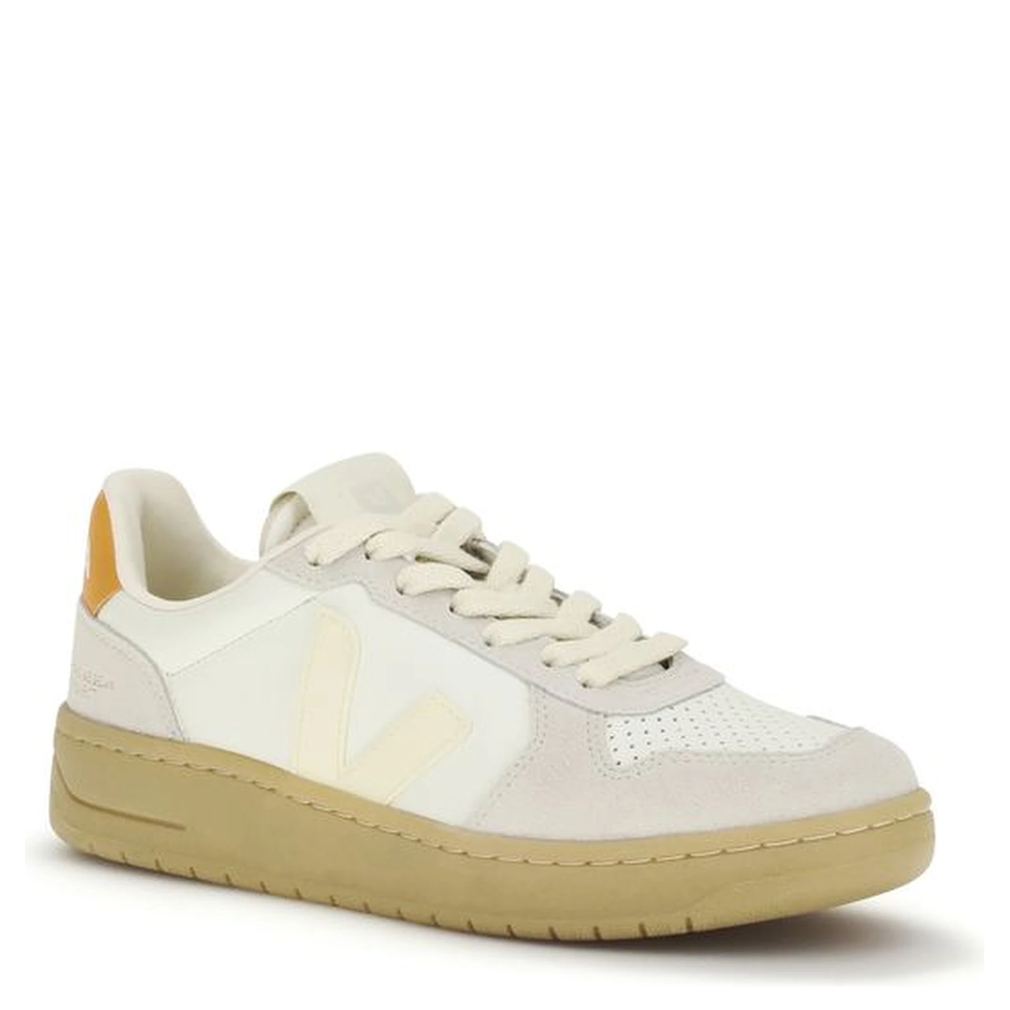 White Calf Leather Bos Taurus Low Top Sneakers