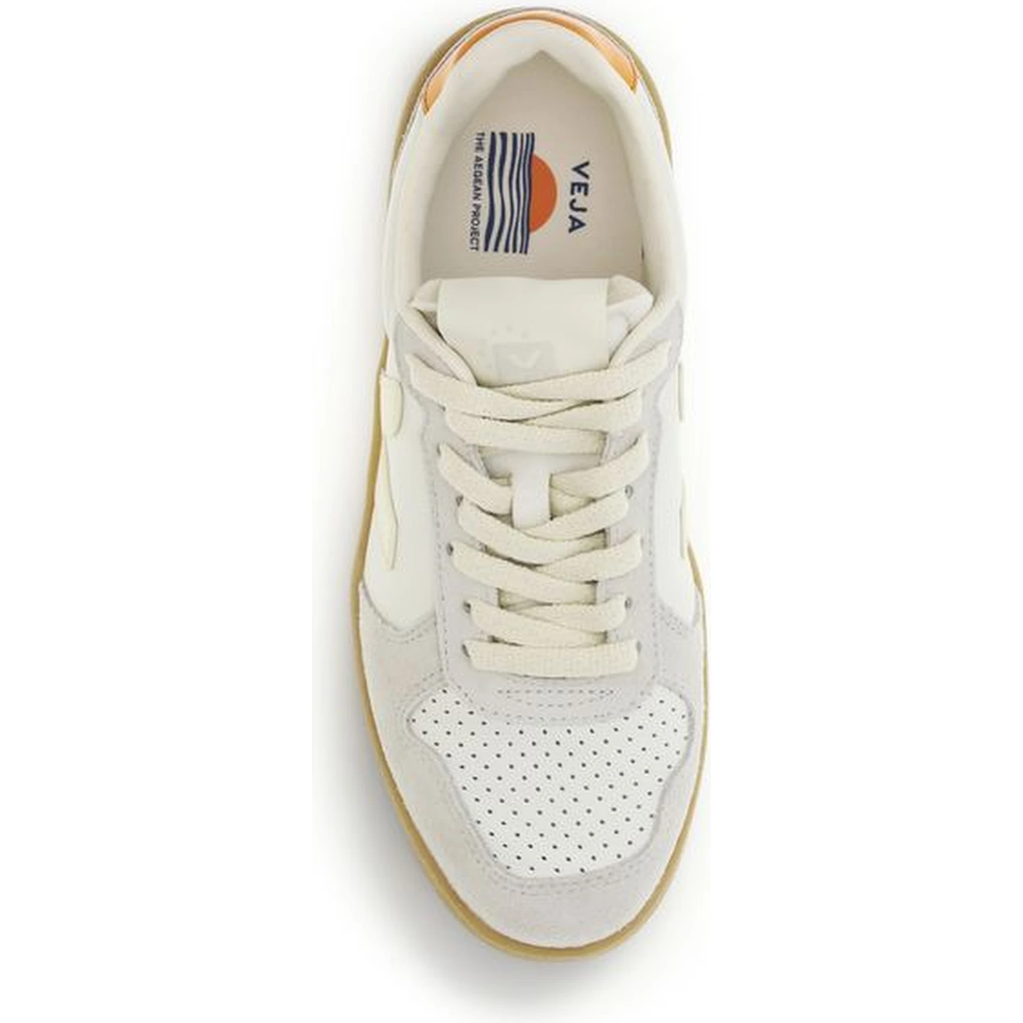 White Calf Leather Bos Taurus Low Top Sneakers