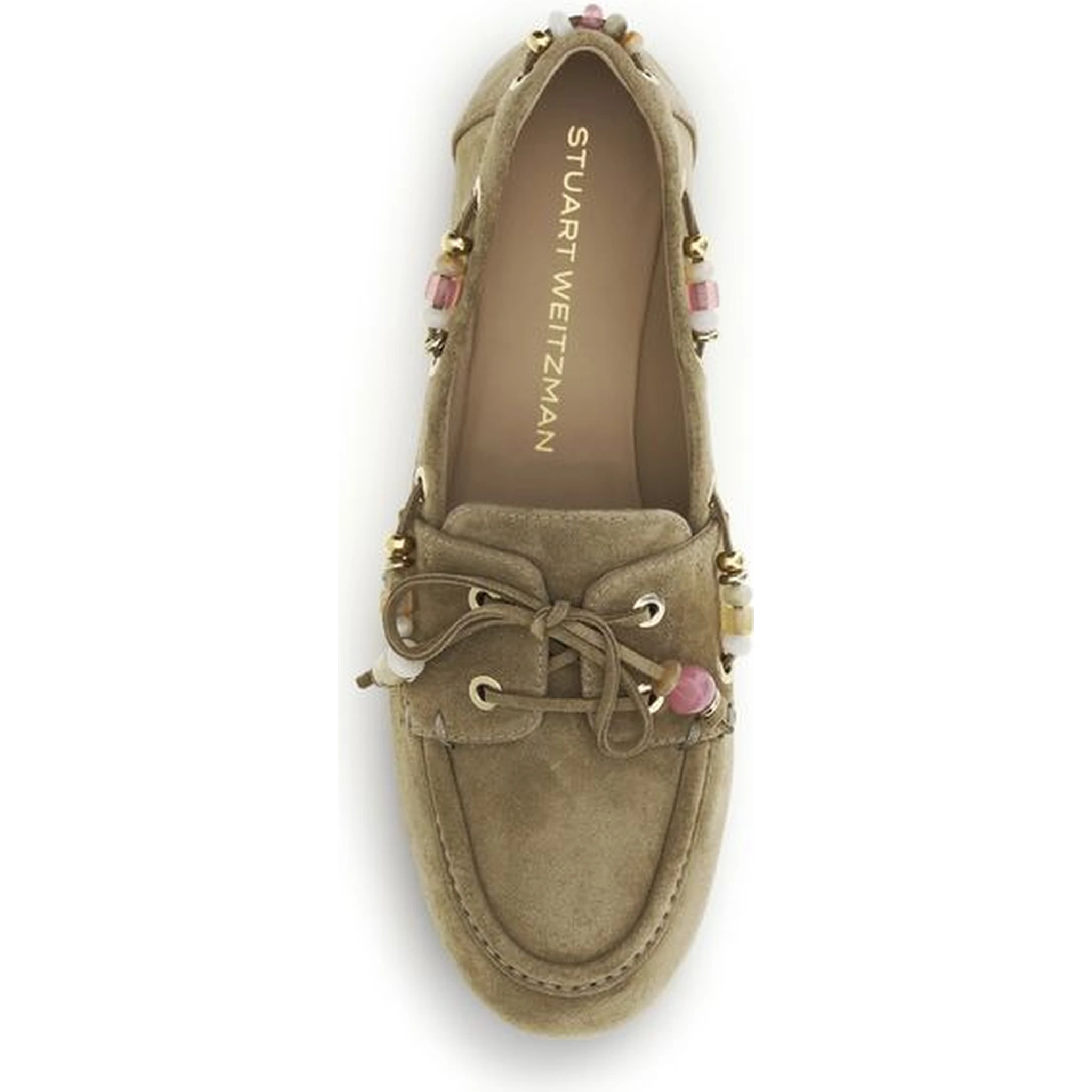 Beige Calf Leather Bos Taurus Slip-On Loafers