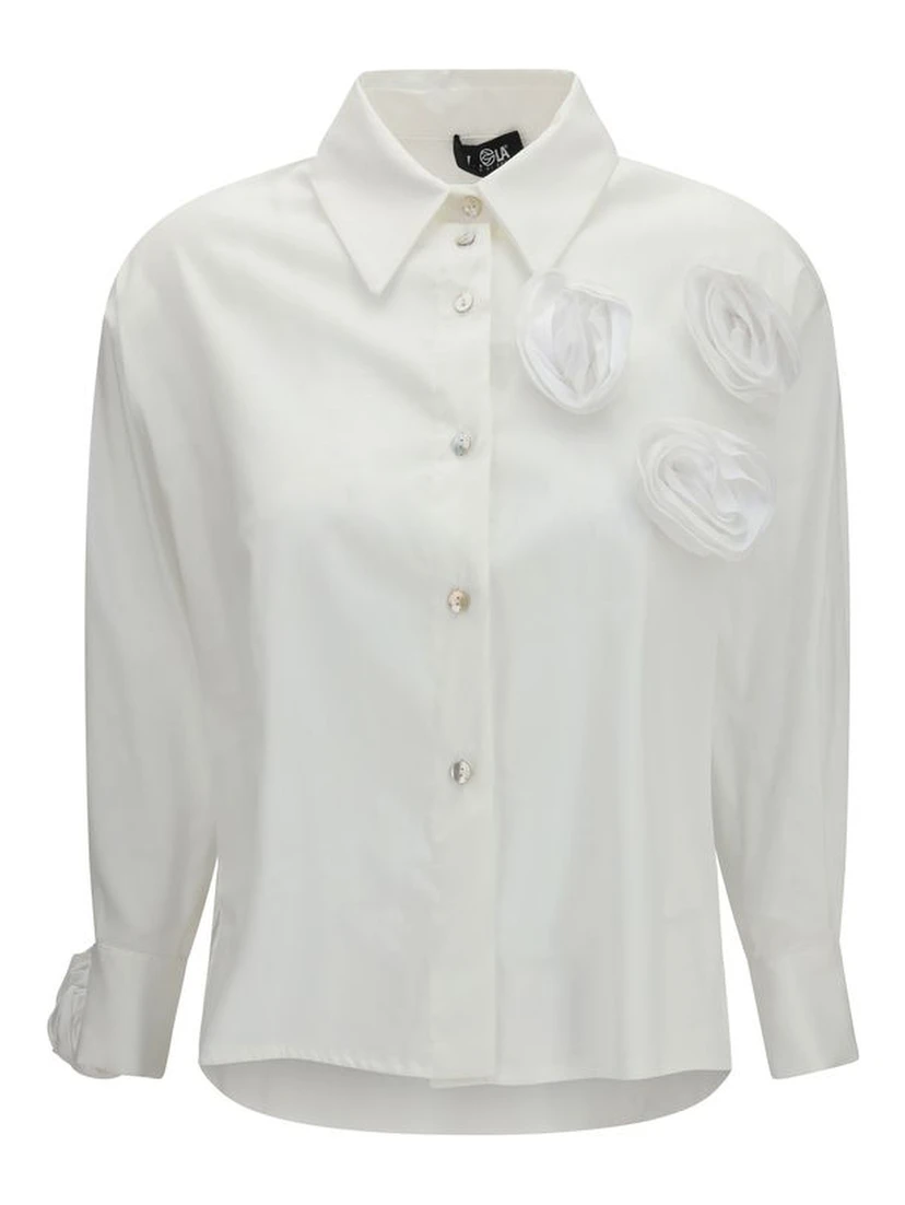 White Cotton Pattern Shirt