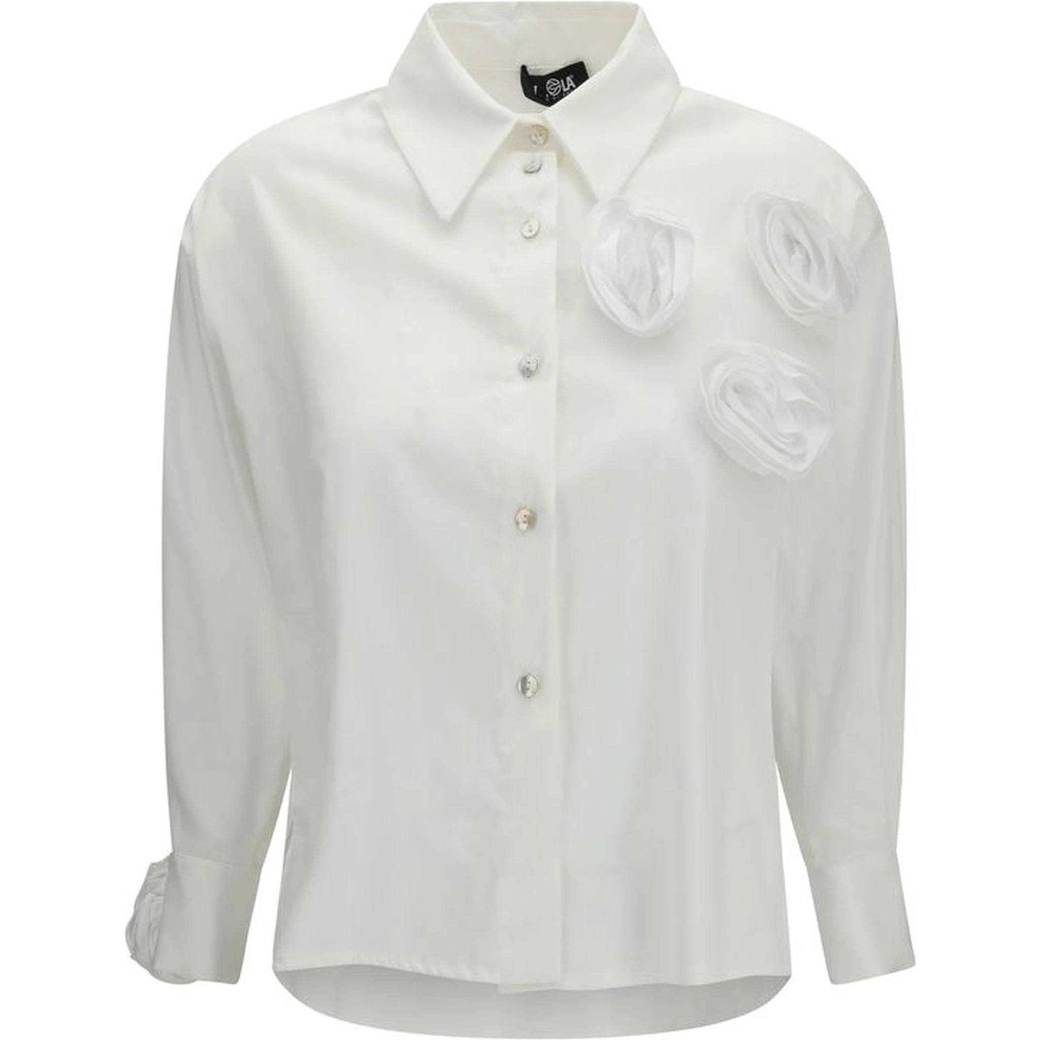 White Cotton Pattern Shirt