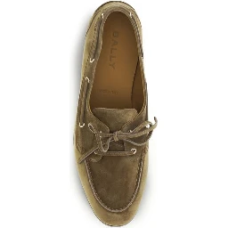 Beige Buffalo Leather Slip-On Loafers