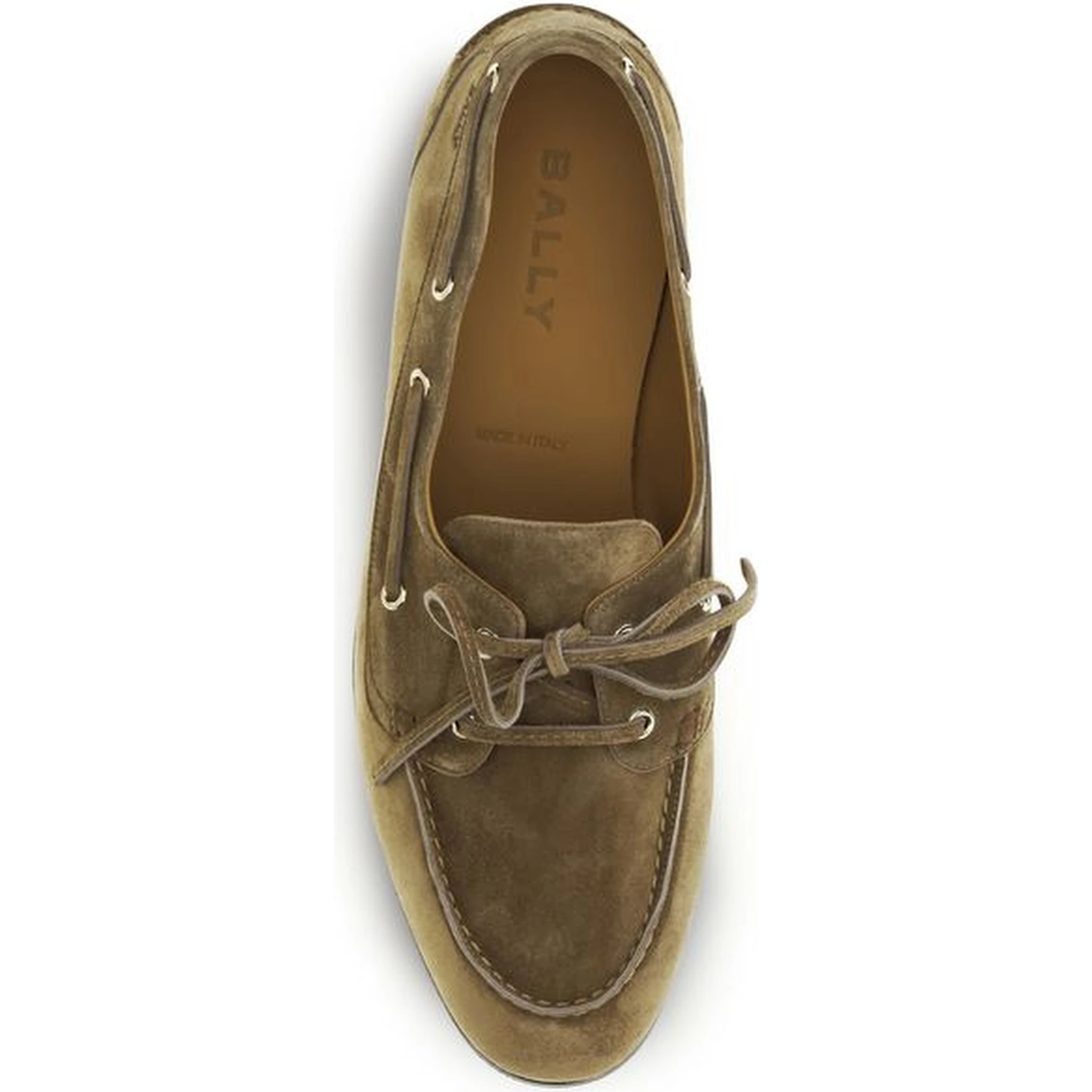 Beige Buffalo Leather Slip-On Loafers