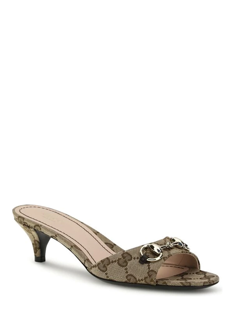 Beige Fabric Stiletto Heel Sandals alternative