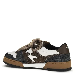 Multicolor Calf Leather Bos Taurus Low Top Sneakers