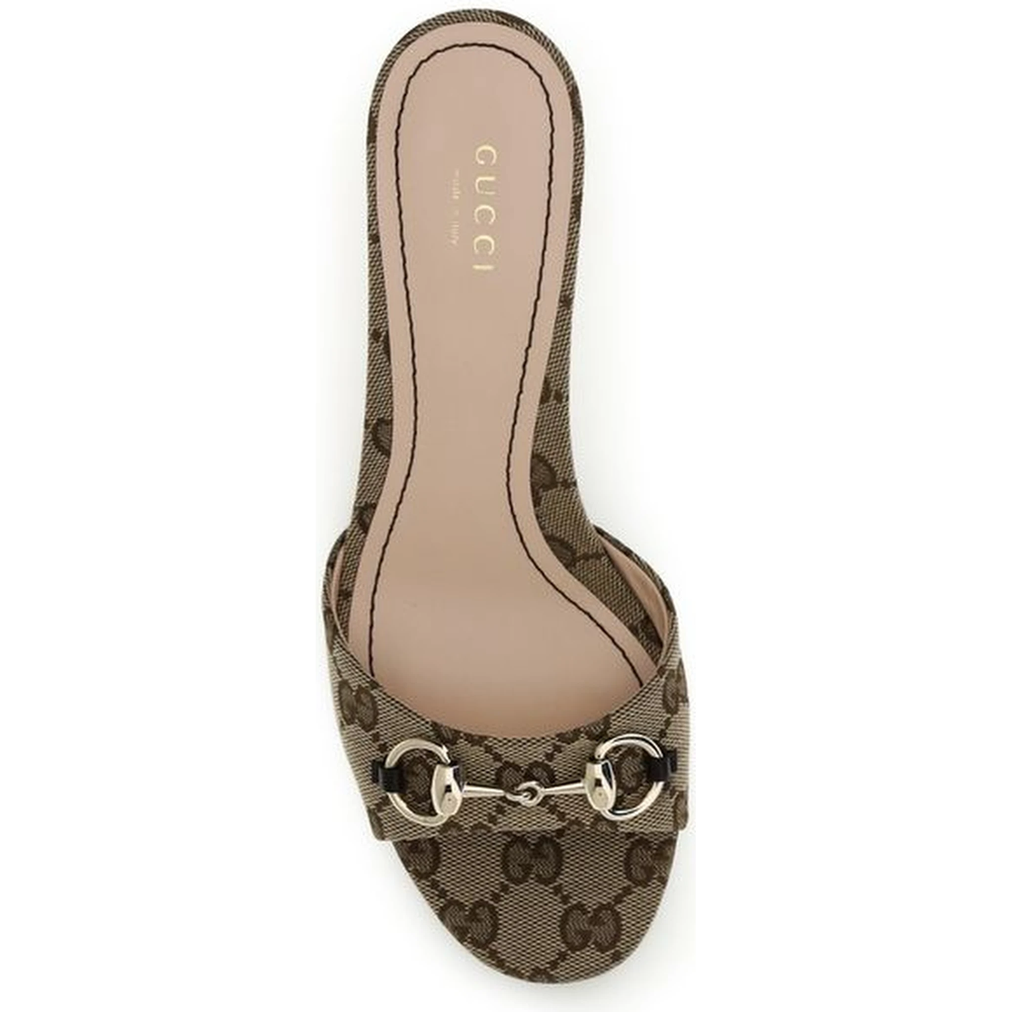 Beige Fabric Stiletto Heel Sandals