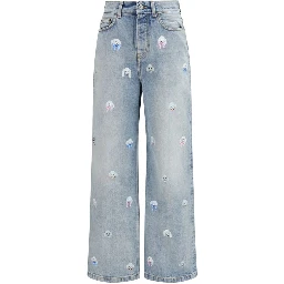Blue Cotton Relaxed Fit Jeans