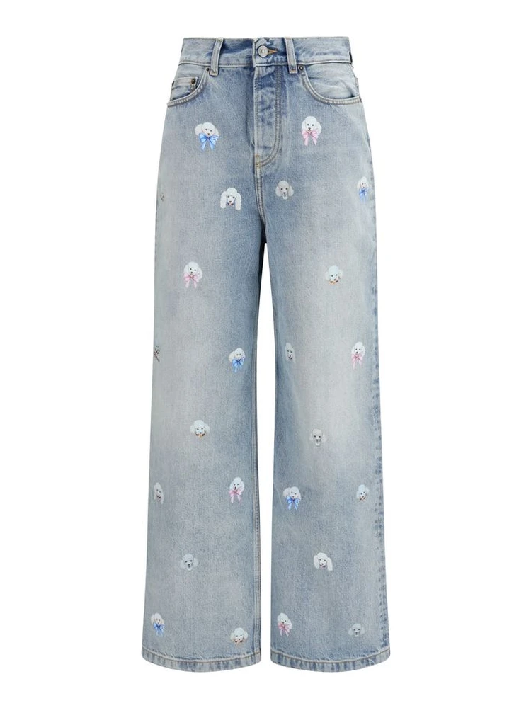 Blue Cotton Relaxed Fit Jeans