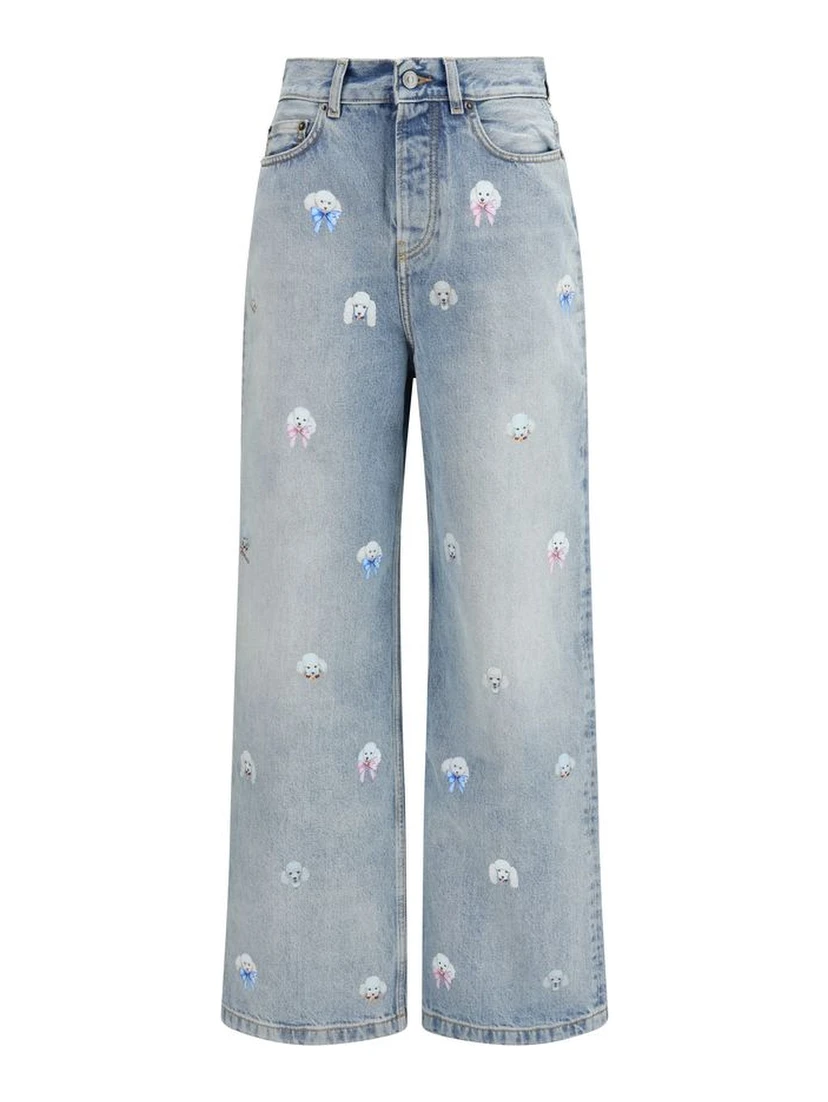 Blue Cotton Relaxed Fit Jeans