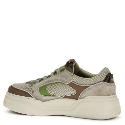 Brown Cotton Chunky Sneakers