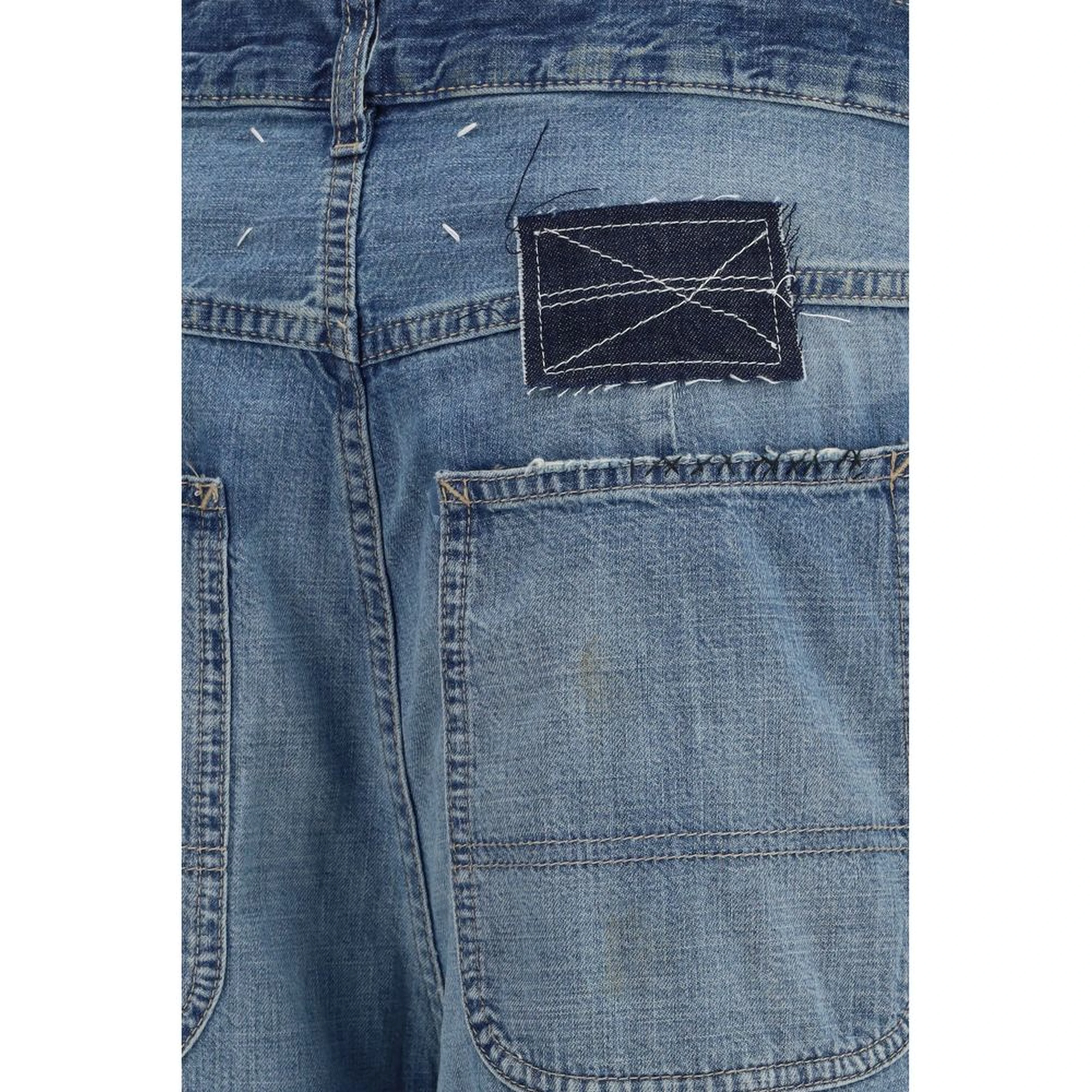 Blue Cotton Relaxed Fit Jeans